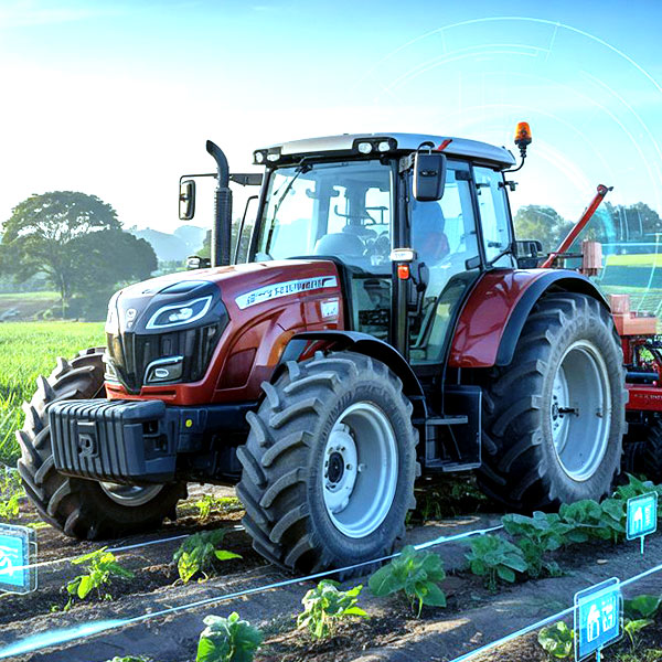Tractor in field